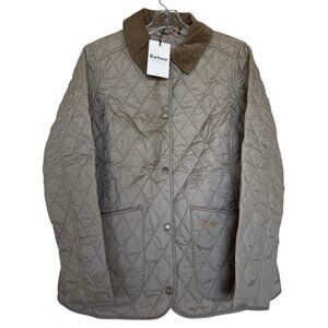 Barbour Womens Annandale Quilted Jacket Size US 8 Beige Ladies